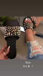 Black & Gold Spiky Sandals